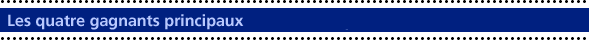 Les quatre gagnants principaux